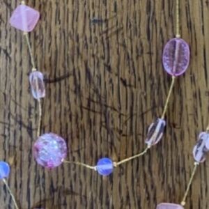 Pink Beaded Illusion Necklace